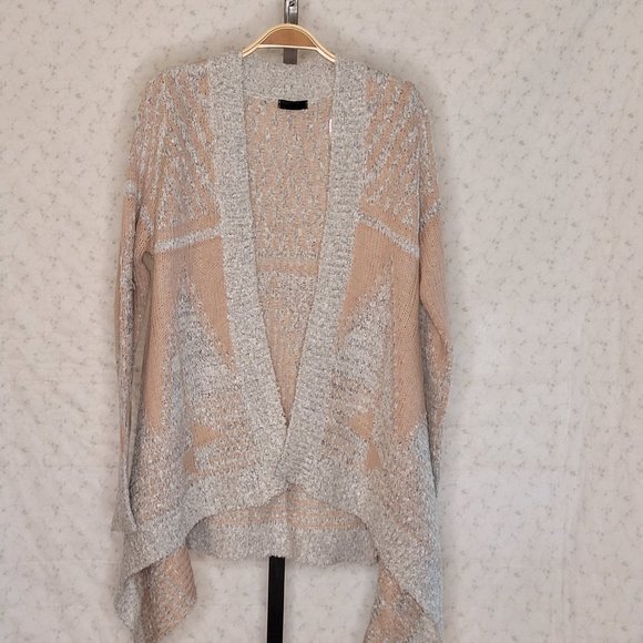 M. Fredric, size M, loose cardigan.  Light grey and mauve pink. NWOT. - Picture 6 of 14